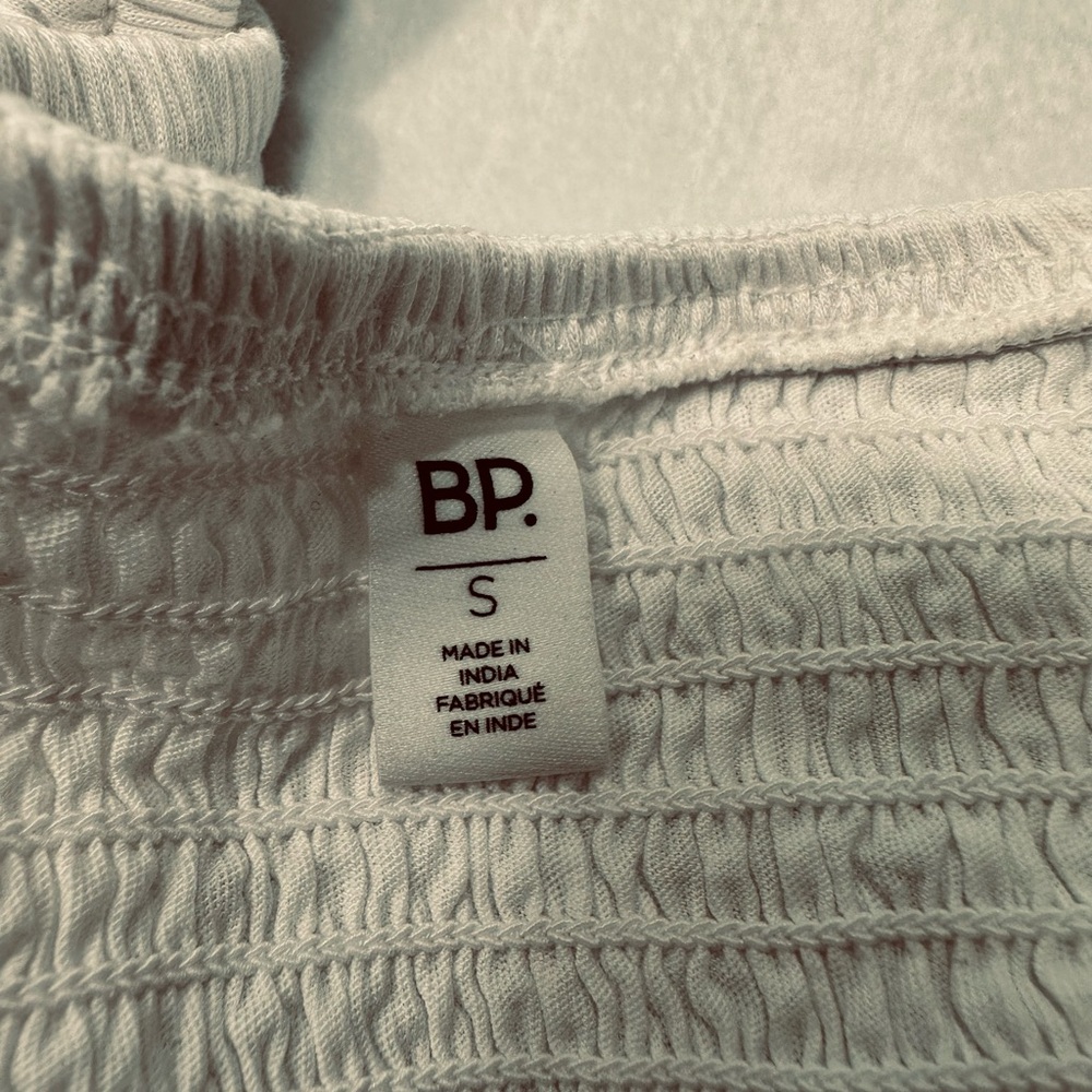 BP White‎ Fitted Long Sleeve Off the Shoulder Shirt Womens Size Small - Picture 6 of 6